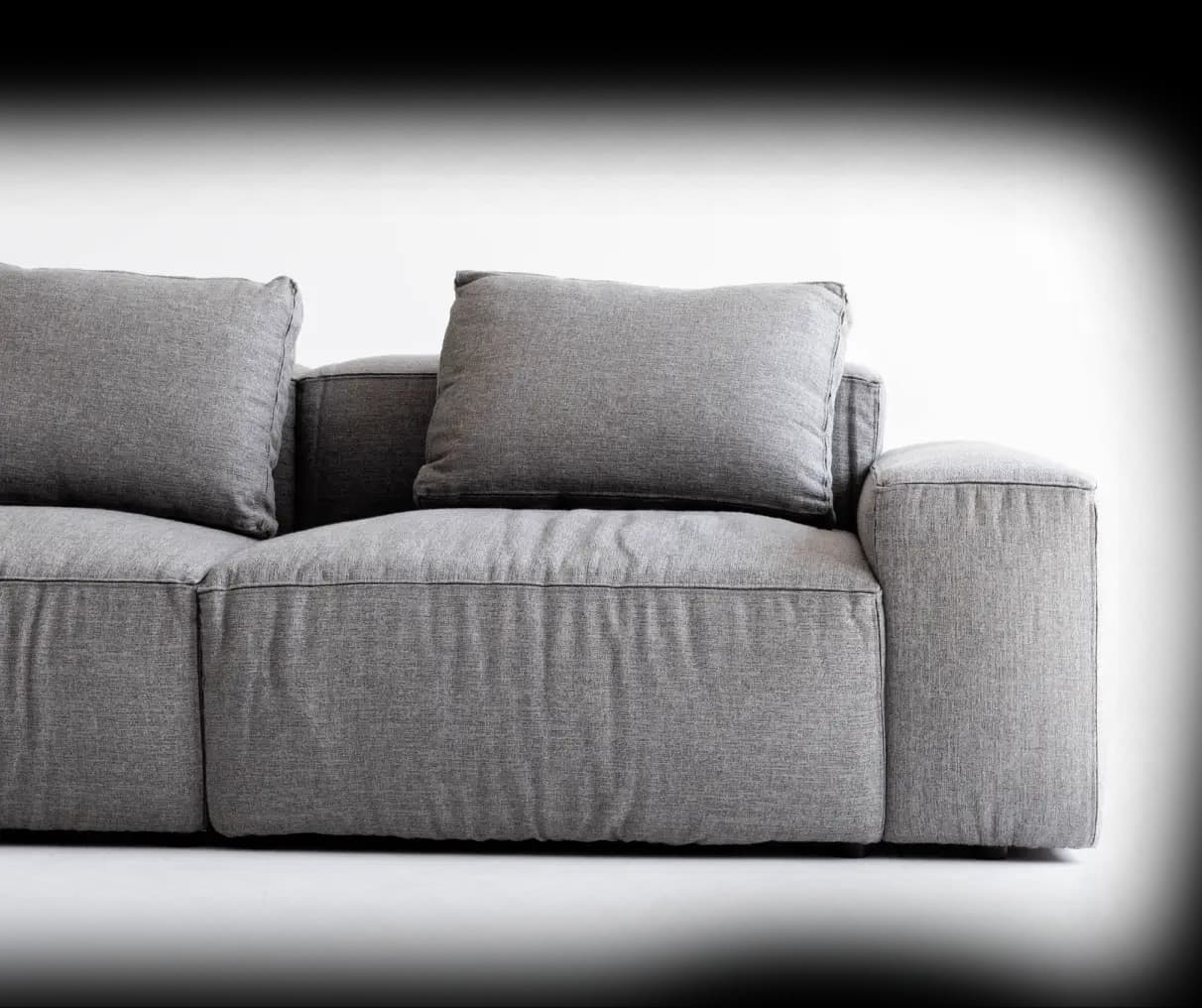 Sofa with fabric selection