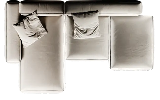 С передвижным модулем пуфом