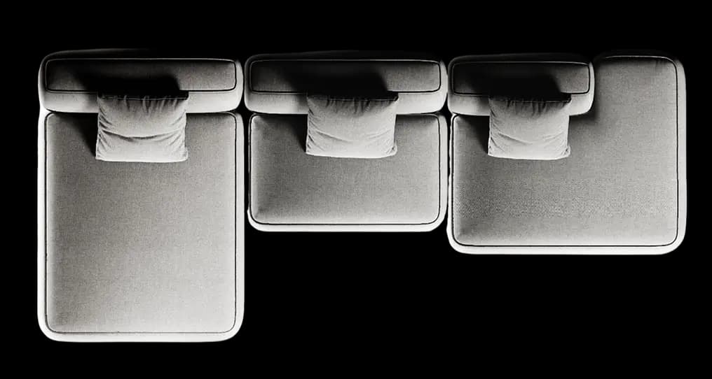 Три модуля и большая сидушка с выступом