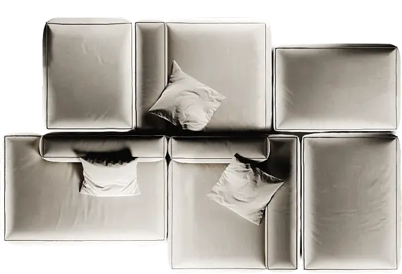 Островной с двумя оттоманками